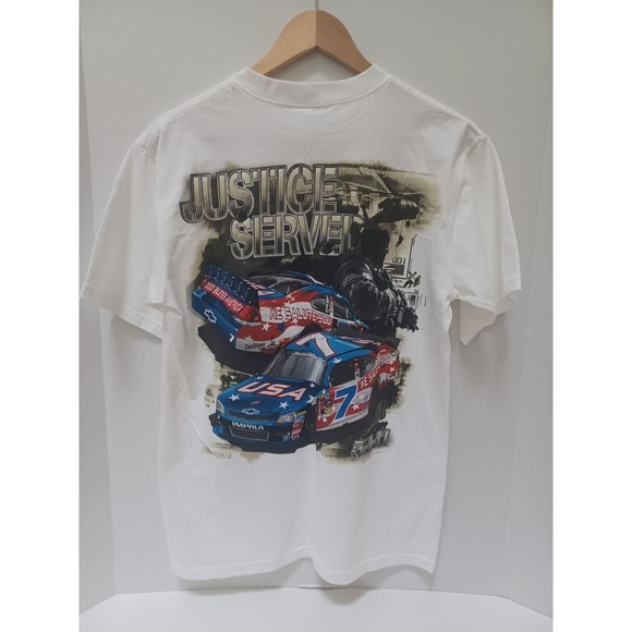 Other - Dale Earnhardt Jr We‎ Salute You  Men's White Shirt JR Motorsports Medium  C